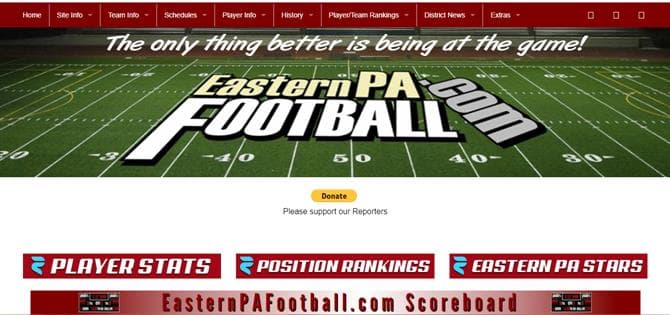 Web Development & Data Integration for a High School Football fan site