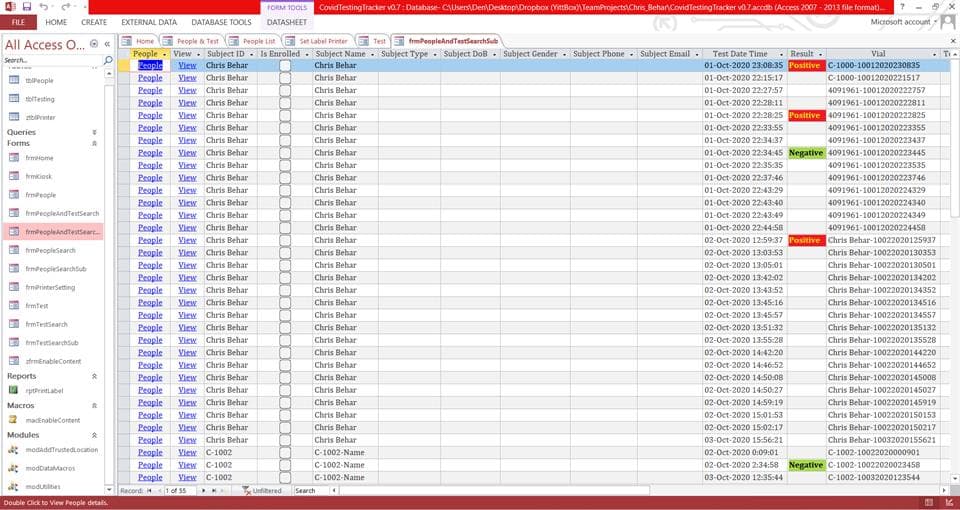 MS ACCESS DATABASE