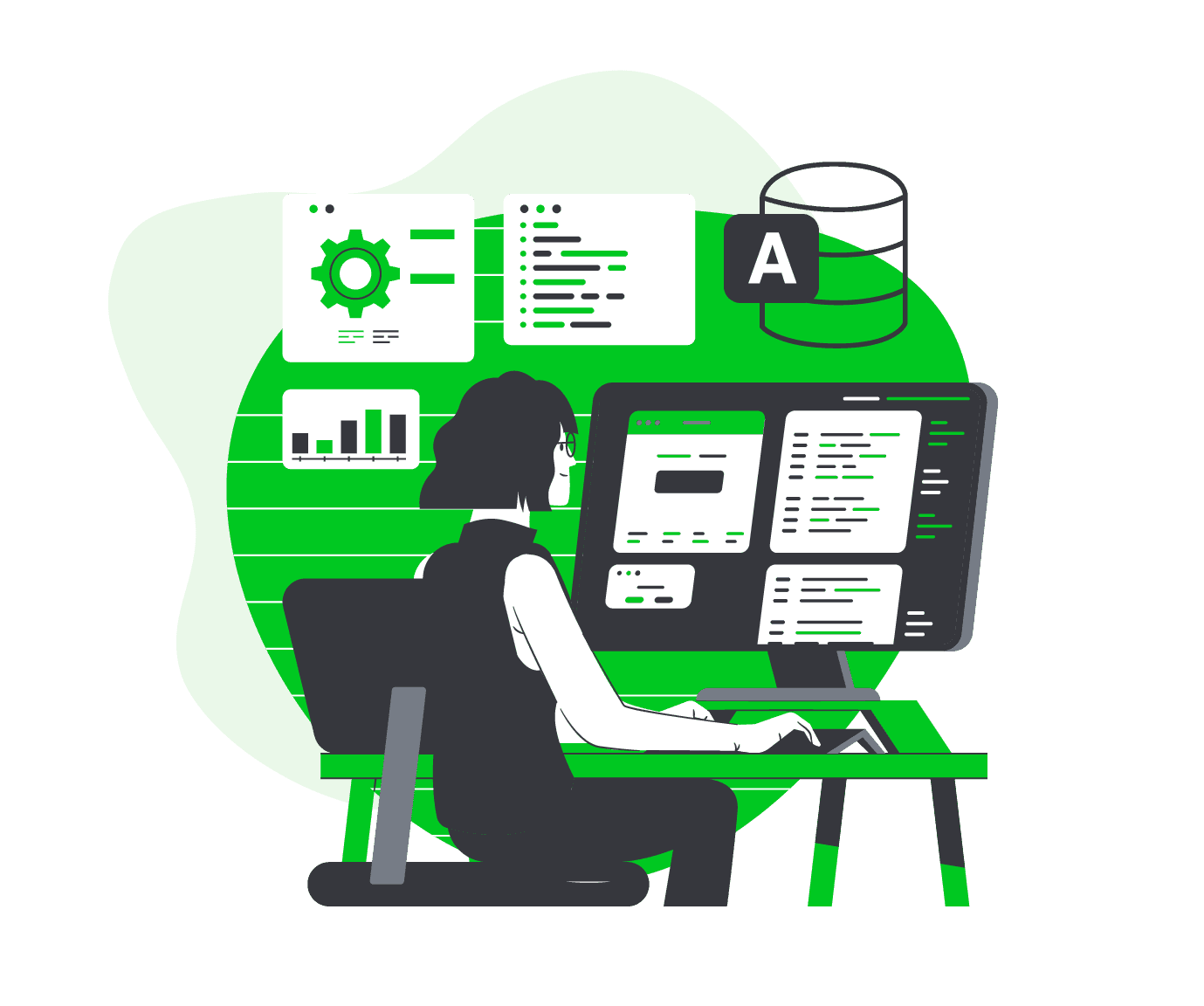 Microsoft Access database creation and design screen